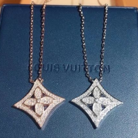 2020 L Star Blossom 18k Platinum Rose Gold Diamond Necklaces 2070004v