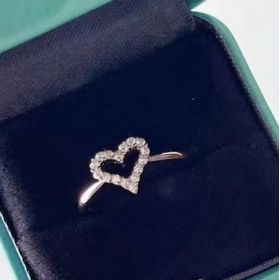 2023 Tiffany Love Heart Rings 18K Platinum Diamond GRP10764